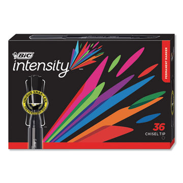 BIC® Intensity Chisel Tip Permanent Marker Value Pack, Broad Chisel Tip, Black, 36-pack freeshipping - TVN Wholesale